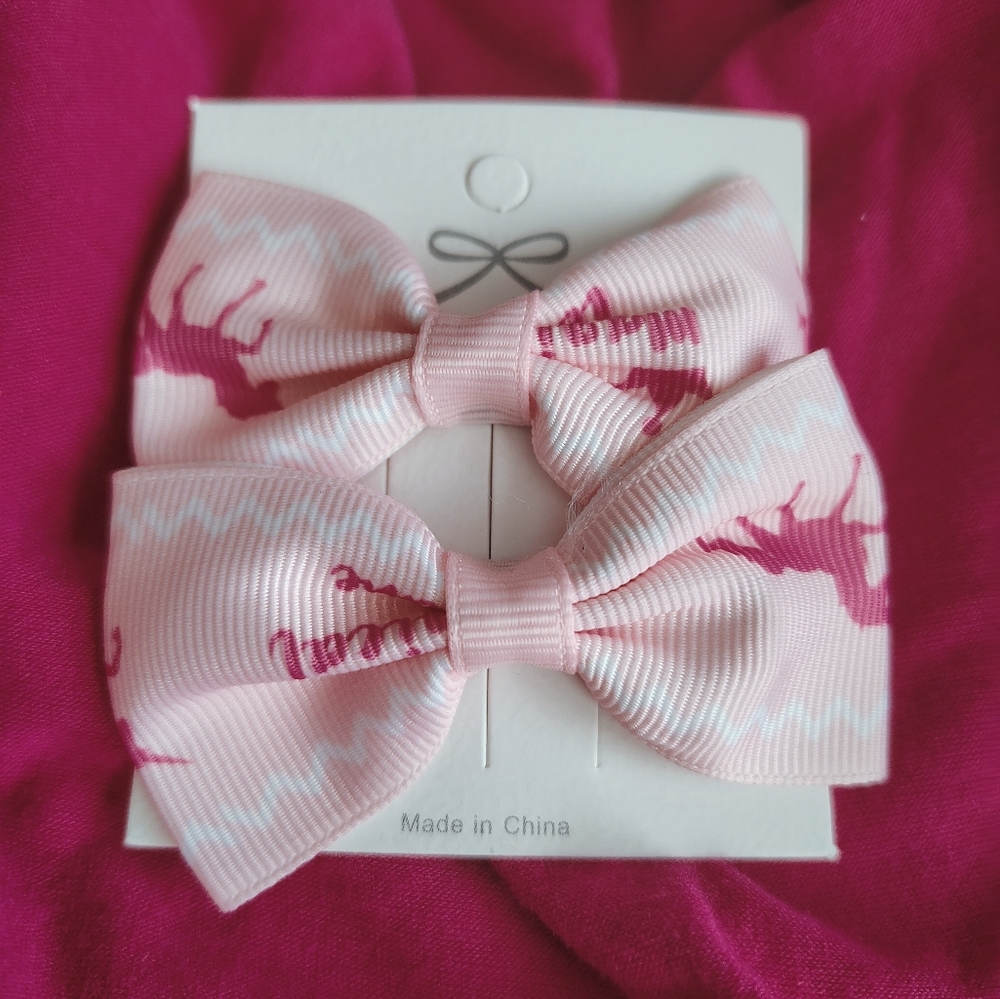 Pink Unicorn Hair Bows for Kids